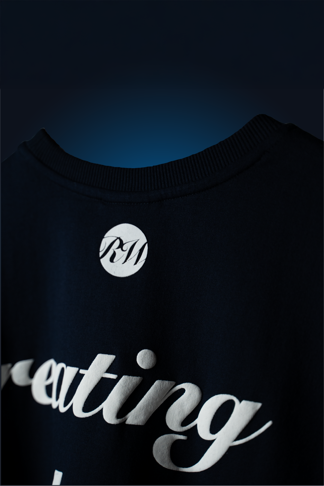 CREATING LIFE IN NAVY BLUE T-SHIRT