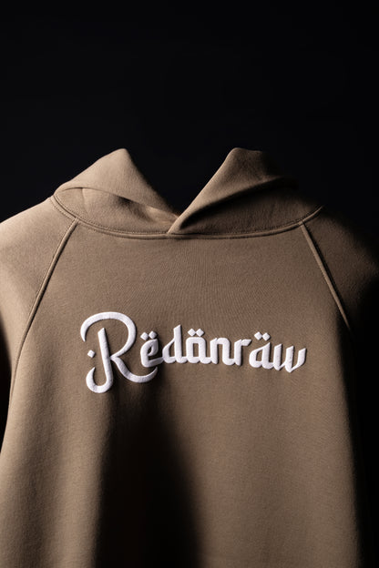 ARABIC HOODIE IN KHAKI BROWN