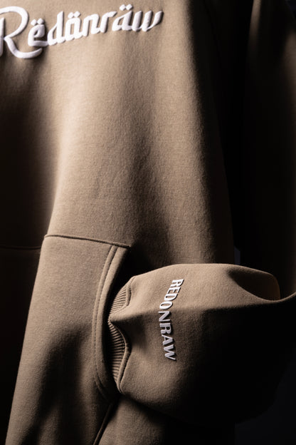 ARABIC HOODIE IN KHAKI BROWN