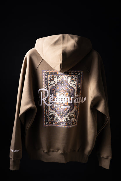 ARABIC HOODIE IN KHAKI BROWN