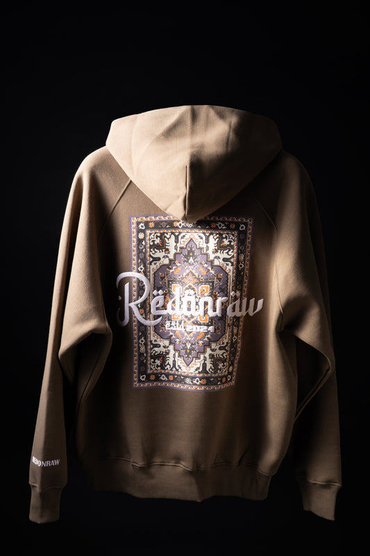 ARABIC HOODIE IN KHAKI BROWN
