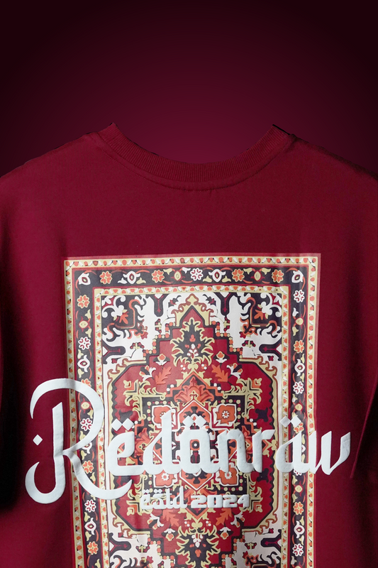 ARABIC TEE IN CRIMSON RED T-SHIRT