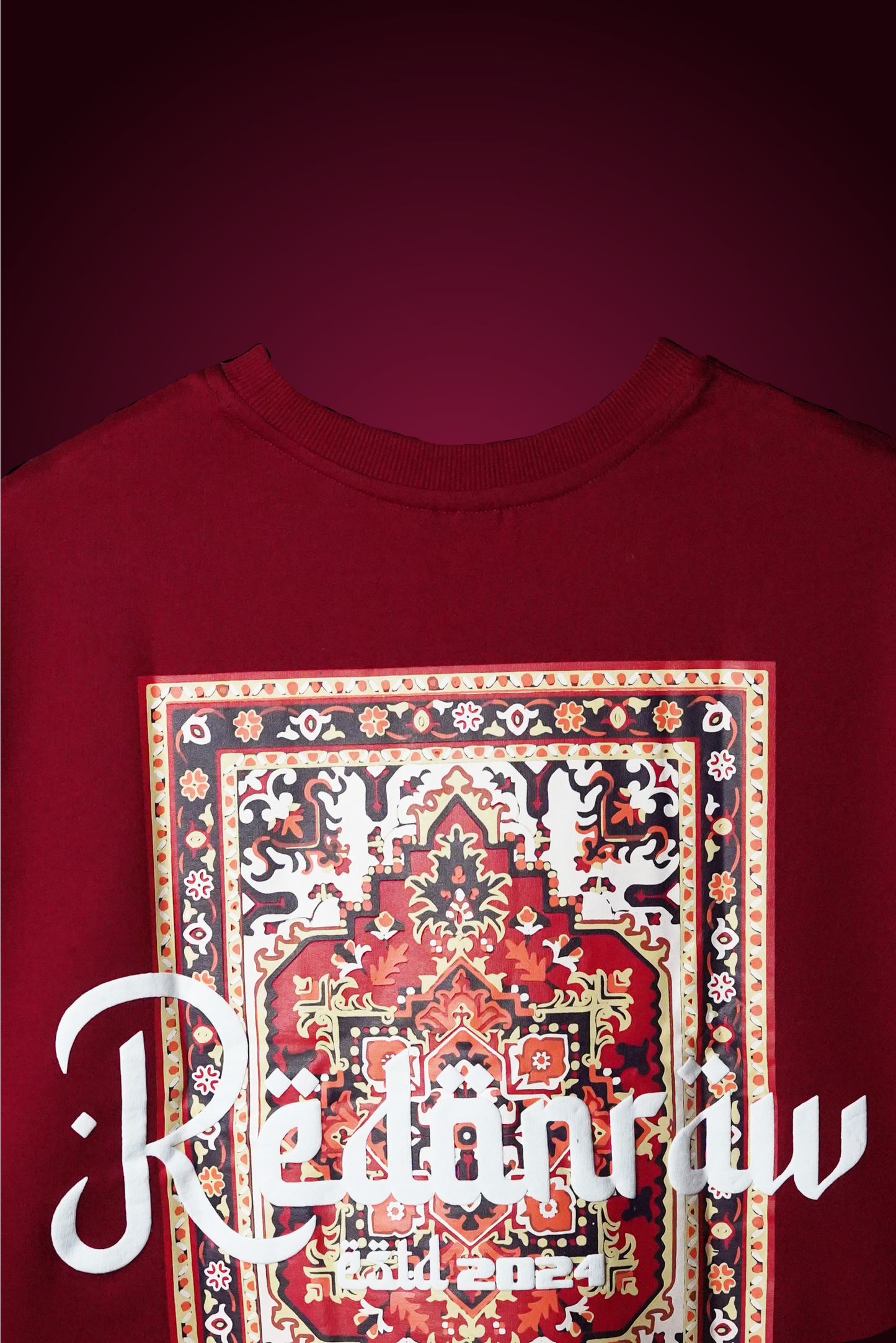 ARABIC TEE IN CRIMSON RED T-SHIRT