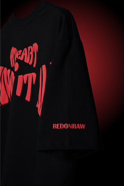 HEART KNOWS IN BLACK T-SHIRT