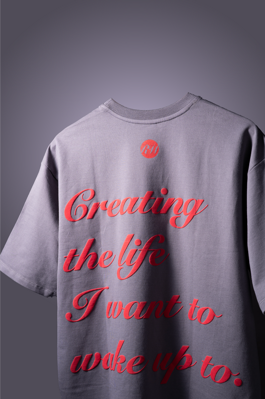 CREATING LIFE IN CEMENT GREY T-SHIRT