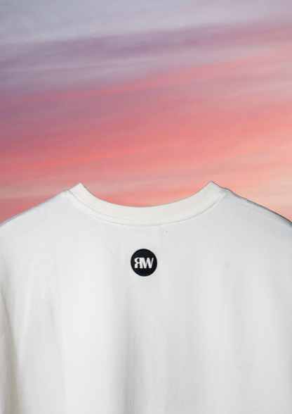 FLORAL EMBLEM EMBROIDERY T-SHIRT
